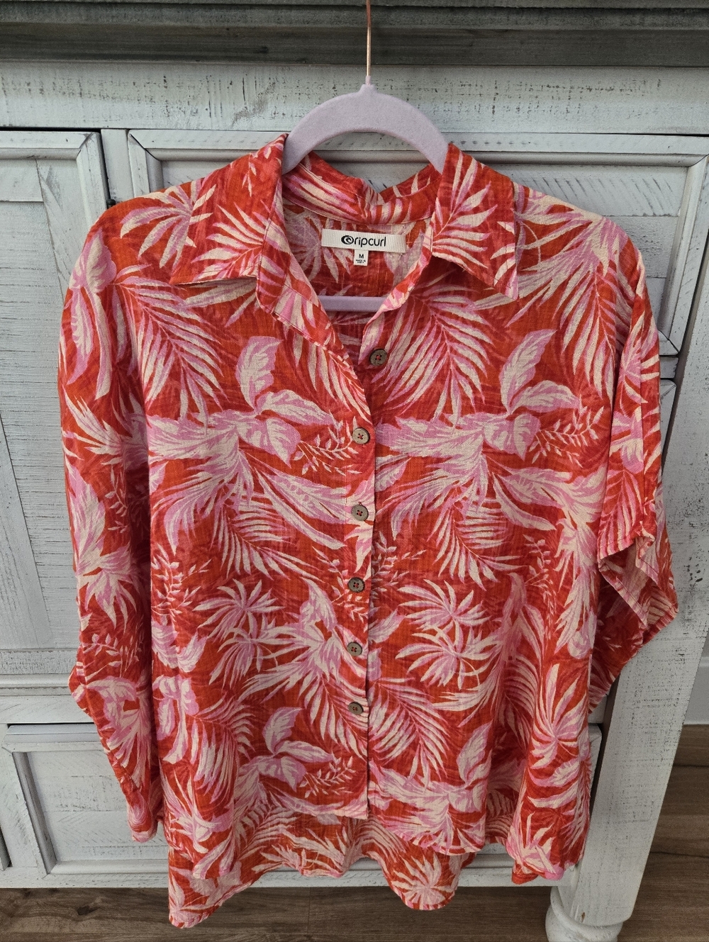 Rip Curl Tropical Hawaiian Button-Up Top | Size Medium NWOT